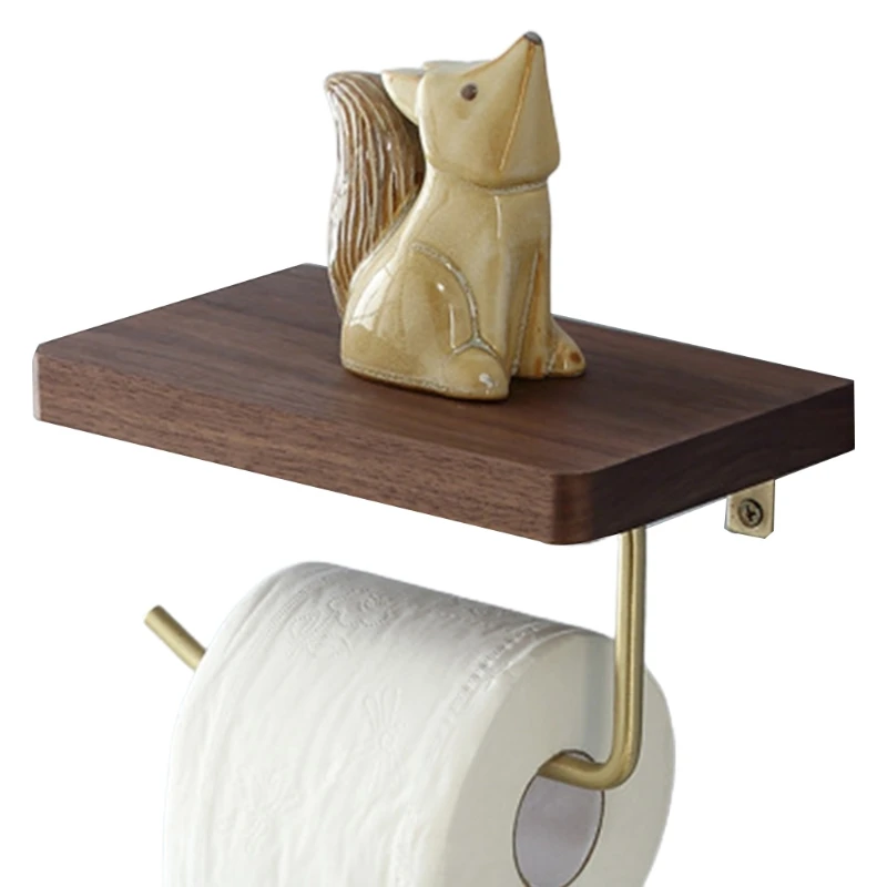 

Paper Towel Holder with Shelf Wall Mounted Tissue Holder with Hand Towel Bar with Storage Organizer Shelf for Bathroom