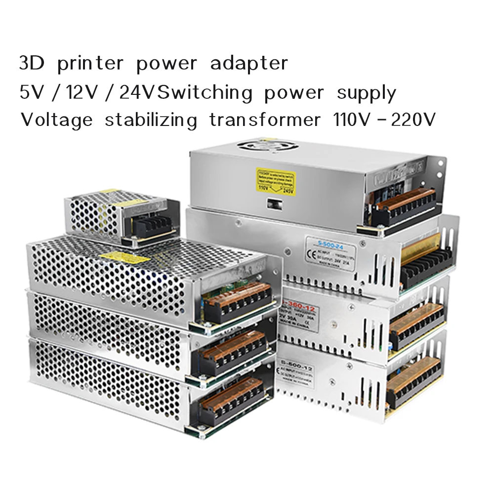 Switching Power Supply Light Transformer AC 110V 220V To DC 5V 12V 24V 10A15A20A30A Power Supply Source Adapter For 3D Printer