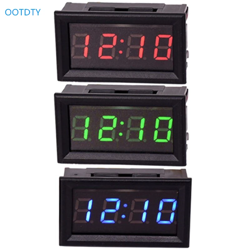 Morningmo светодиодный DIY Автомобиль электронные часы, набор для самостоятельной сборки автомобилей мотоциклов таймер светодиодный цифровой Дисплей Мощность-с функцией запоминания при выключенном Функция DC4.5-30V