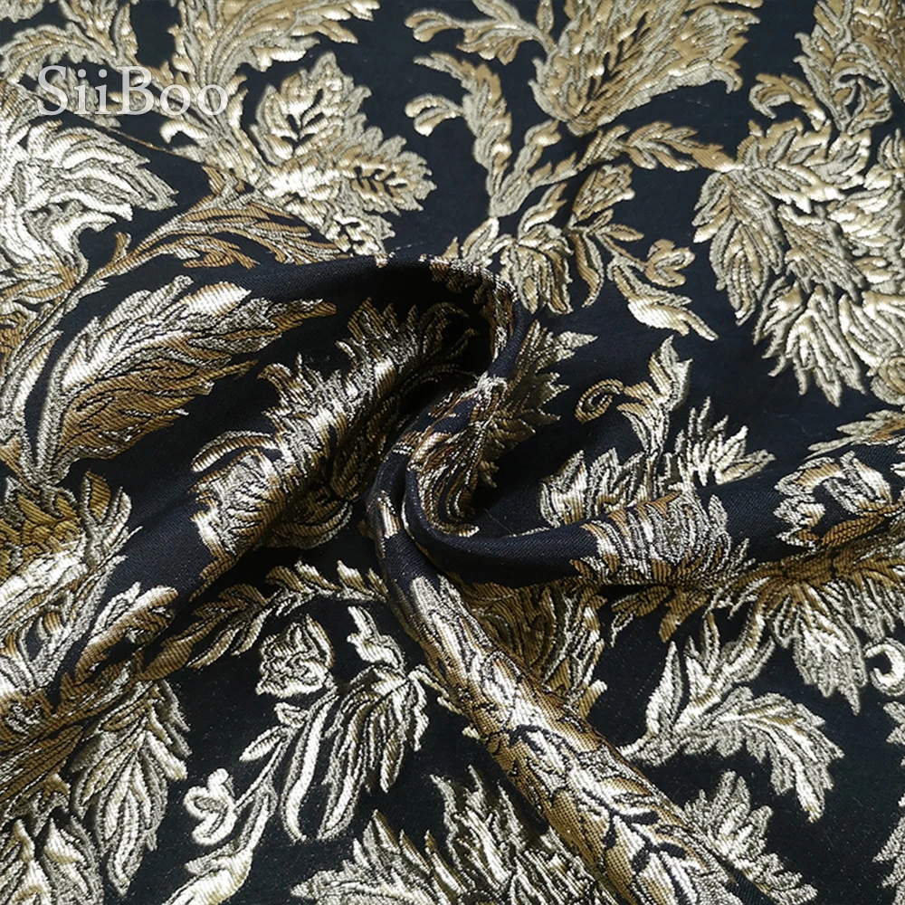 Siiboo итальянский дворец рококо стиль металлическая жаккардовая ткань для женщин