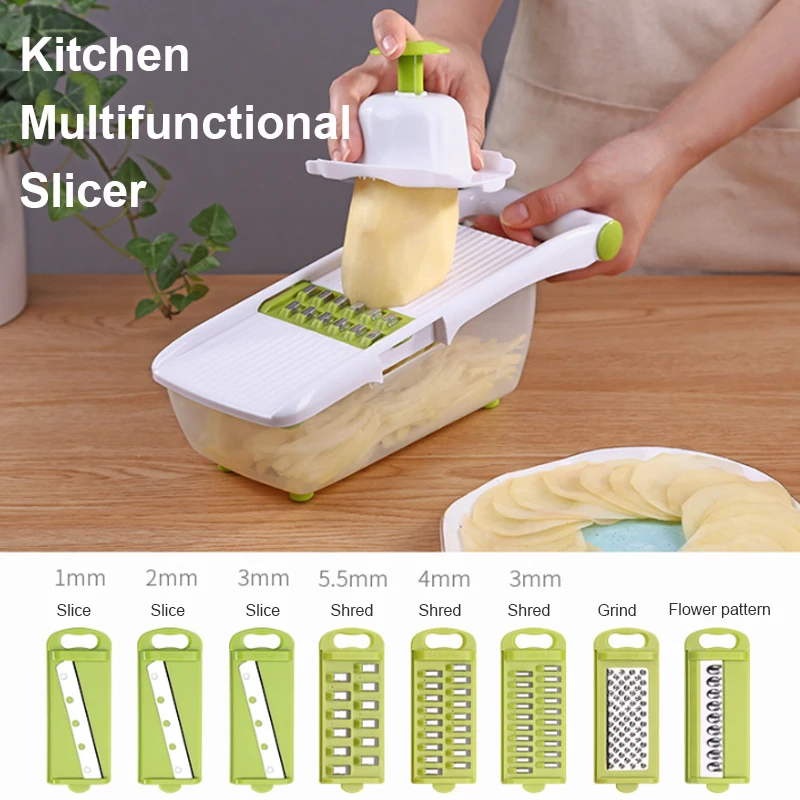 

12 In 1 Multi-functional Vegetable Cutter Potato Masher Ricer Vegetable Mandoline Slicer Peeler Carrot Shredder Grater