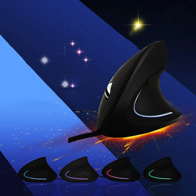 Мышь Компьютерная Basix Вертикальная Проводная оптическая эргономичная со