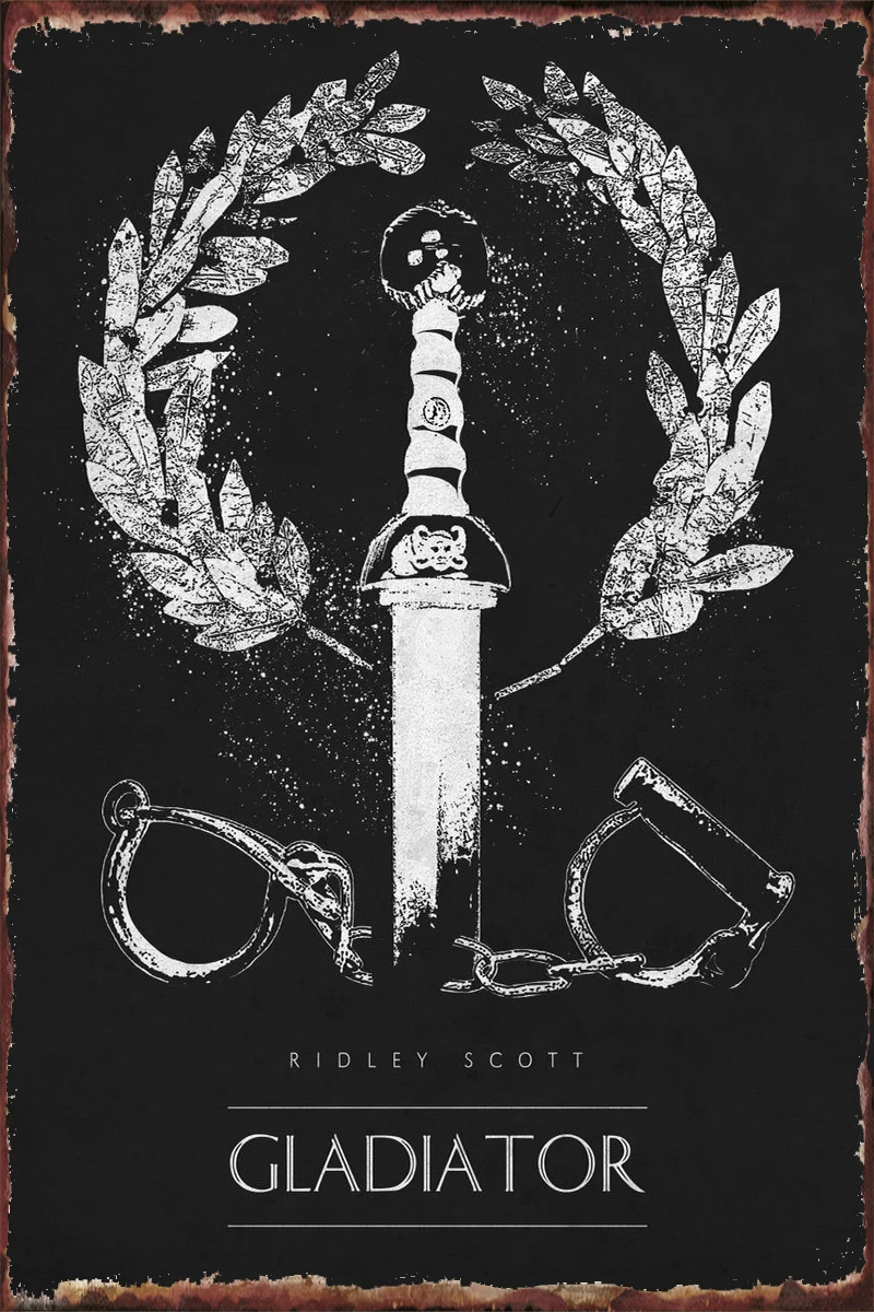 

Жестяные пластины-гладиаторы, декор для стен, декор для комнаты, ретро, винтажный металлический знак, жестяной знак для искусства, мужская п...