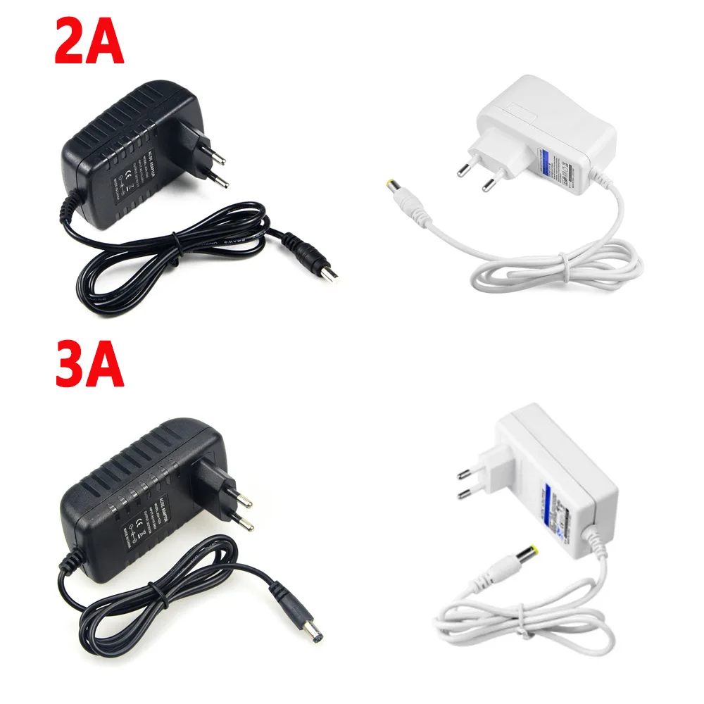 

Power Supply 12V Lighting Transformer Black White Body EU US Plug Power Supply 2A/ 3A Power Adapter for LED Strip ,Cabinet Light