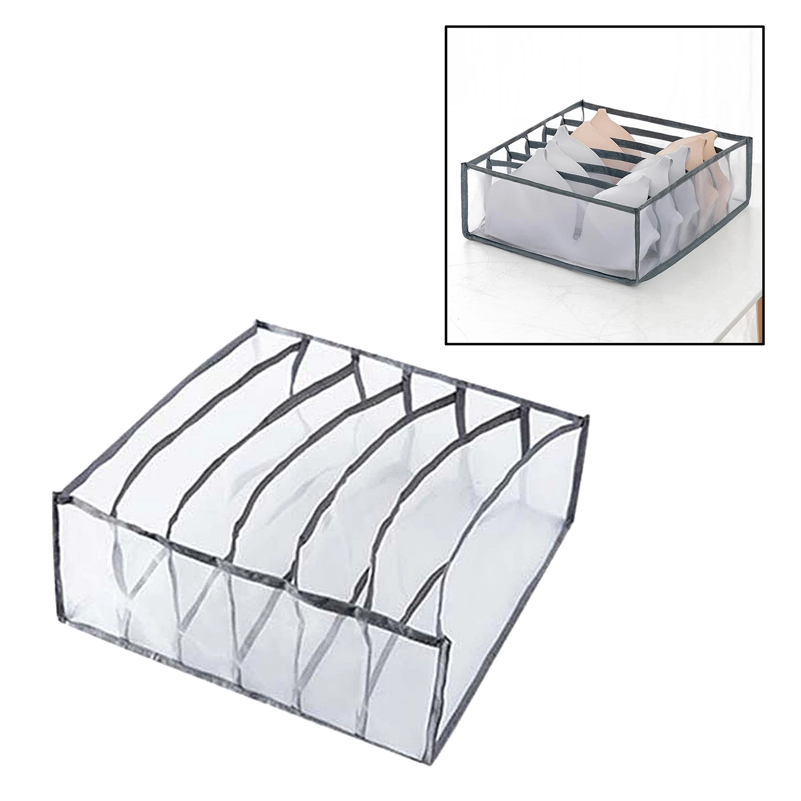 6 Gripes Foldable Drawer Organizer Underwear Bra Sock Ties Scarf Storage Box Close Basket Bins Container | Дом и сад
