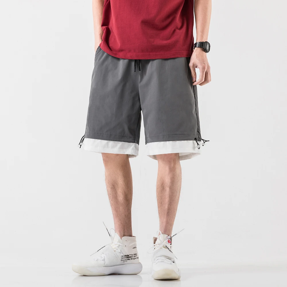 

Men's Shorts 2021 Summer Elastic Waist Beach Shorts Loose Hip Hop Casual Male Bermuda Masculina Shorts Homme Streetwear