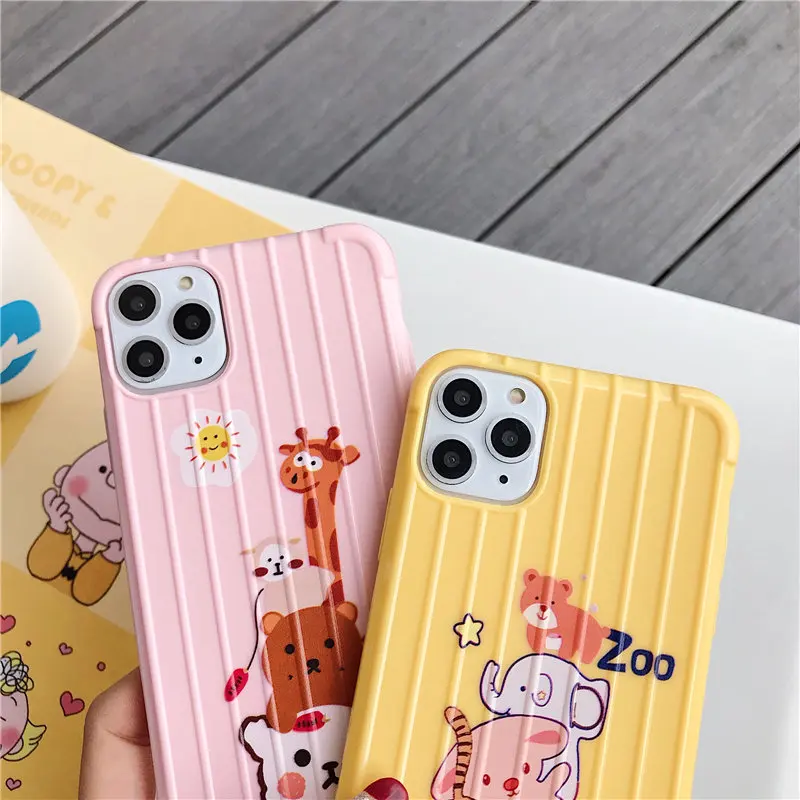 Милый мультяшный чехол для телефона с изображением зоопарка iPhone 6 S 7 8 Plus X XR XS MAX 11