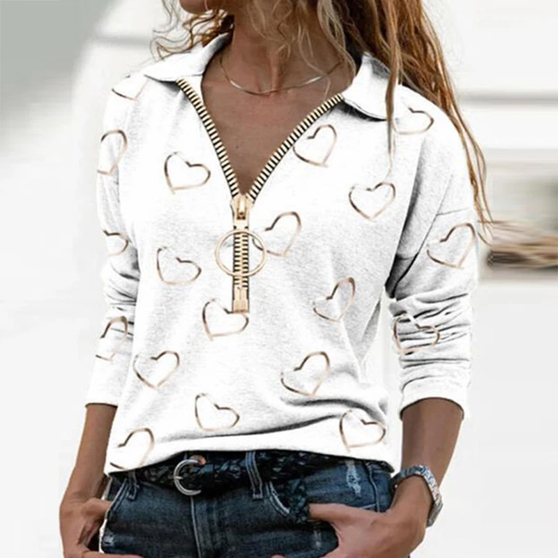 

2021 Spring Vintage Floral Print Elegant Zip Blouses Women Autumn Fashion Lace-Up V-Neck Tops Ladies Casual Long SLeeve Shirts