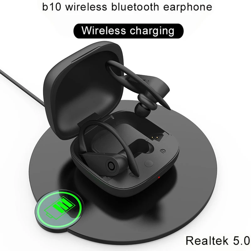 B10 True TWS Беспроводные Bluetooth 5 0 HIFI наушники спортивные с крючком Беспроводная