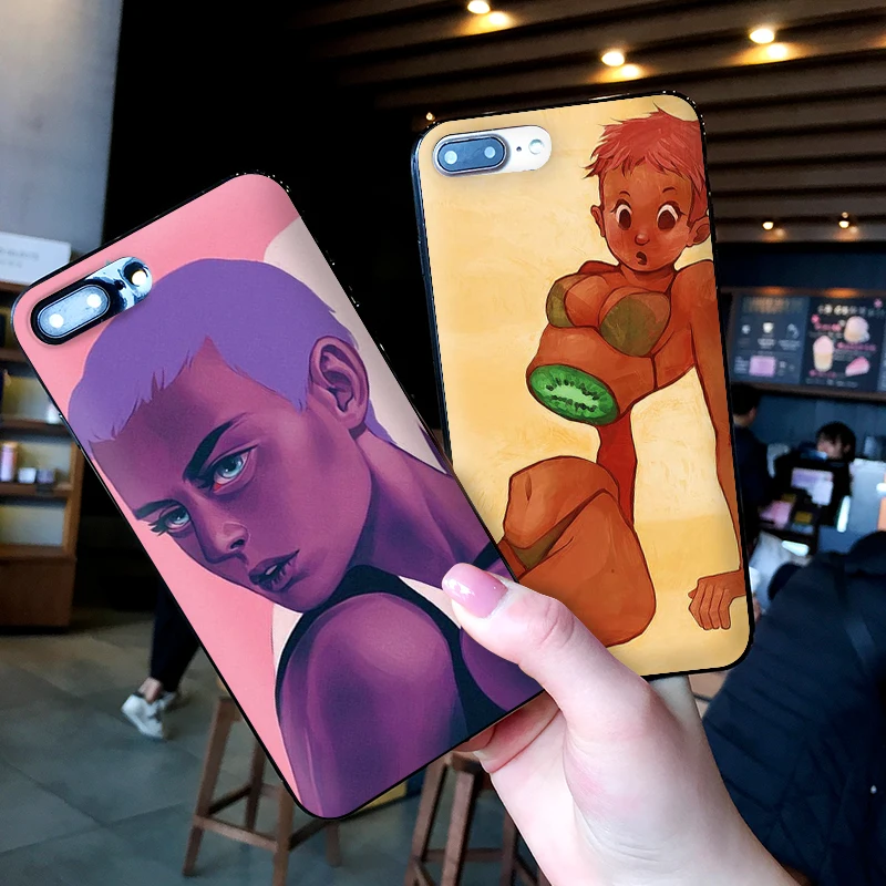 Чехлы для iPhone XR XS Max X 6 6S 7 8 Plus афро-черный Женский Поп мягкий IMD чехол телефона в