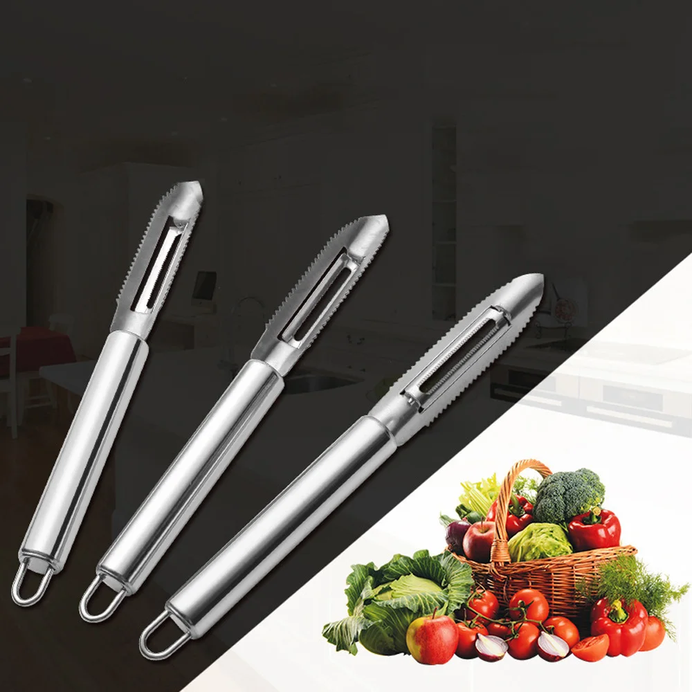 1 шт. Нержавеющая сталь нож для очистки овощей Ножи многофункциональный скребок