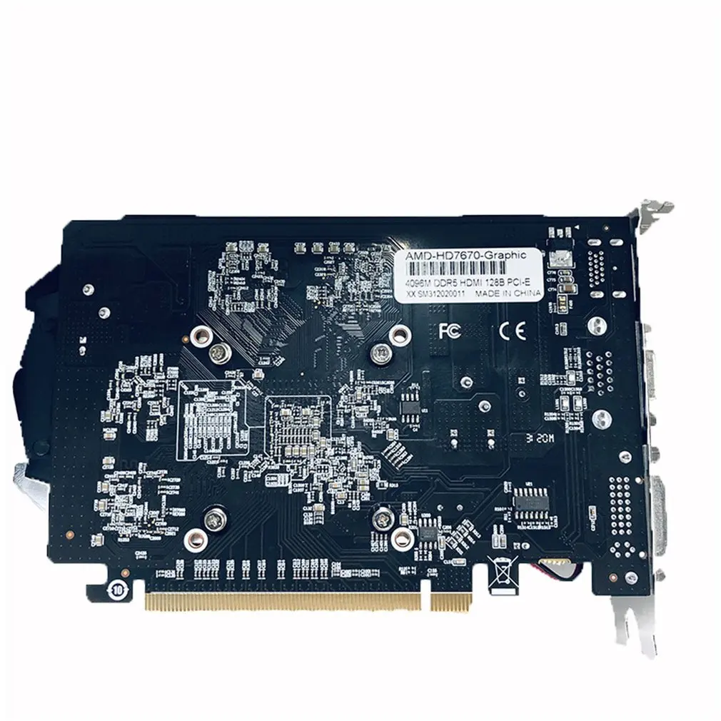

HD7670 4GB Graphics Card 128bit Independent Graphic Card DDR5 650Mhz Gaming Video Card Desktop Office Computer PC Accessories