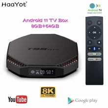T95 Plus Android 11 Smart TV Box Rk3566 4GB 32GB 8GB Ram 64GB Rom 2.4G 5G Wifi 1000M 8K Google Voice Youtube IPTV Set Top Box