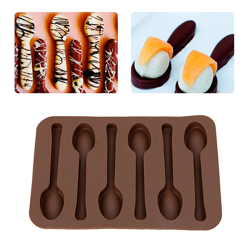 

kitchen tools Silicone Baking Mould Spoon Design Chocolate Cake Biscuit Candy Jelly Mold Decor