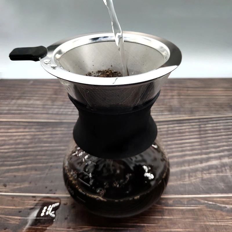 Фильтр для кофе из нержавеющей стали держатель металлическая сетка Воронка