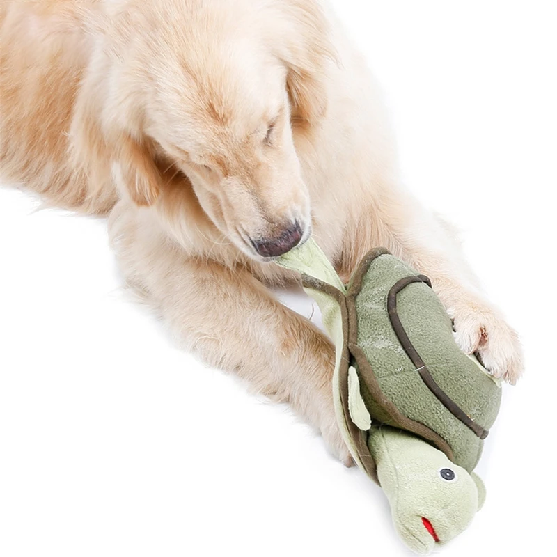 

Pet Plush Toy Squeak Chew Toys Sound Funny Turtle Dolls Fleece Fit for All Pets Training Sniffing Pets Supplies