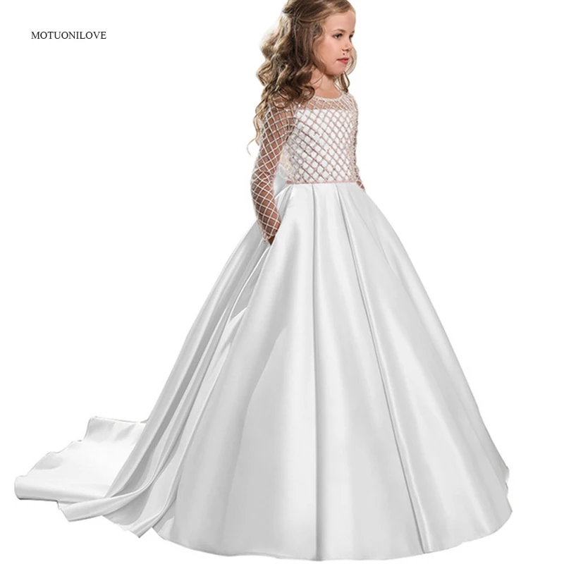 

Женское атласное платье с длинным рукавом, розовое длинное платье с бантом на пуговицах, со шлейфом, для свадьбы