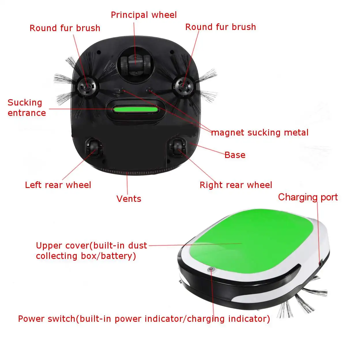 

Electric Wireless Vacuum Sweep Robot Mini Smart Sweeping Robot Automatic Suction Machine Cleaner Dust Machine For Home
