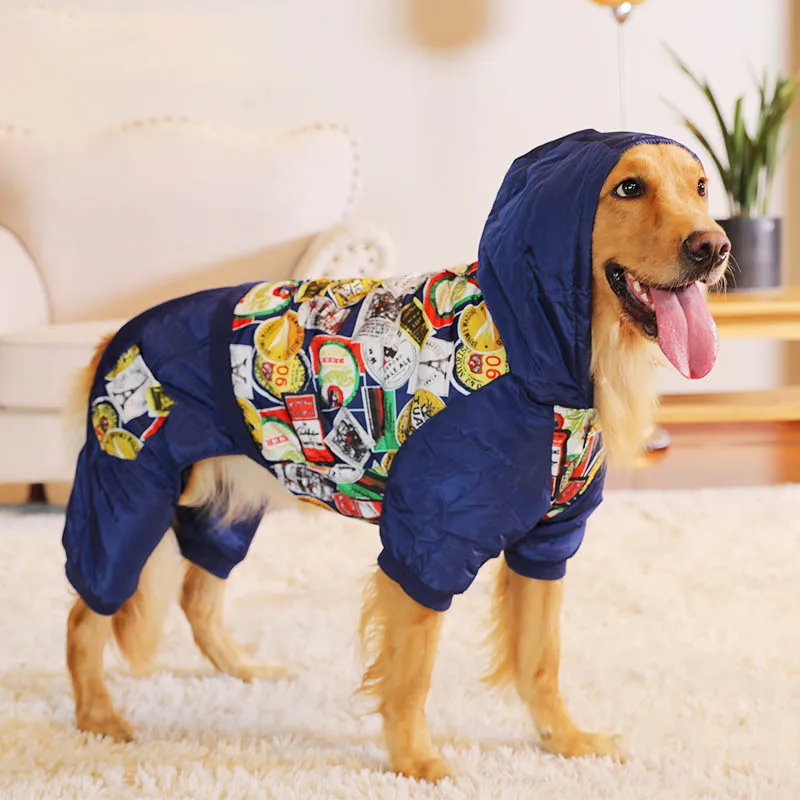 Одежда для больших домашних животных лабрадор теплое хлопковое пальто собак