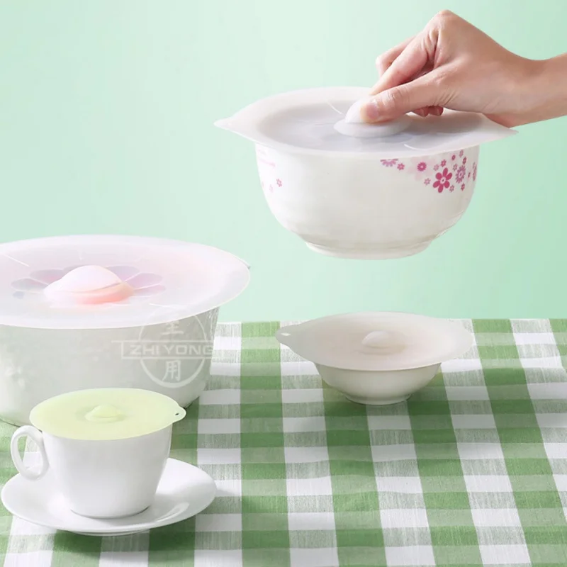 

High Quality Hot 5PCS Silicone Food Cover Stretch Lids Food Keeping FreshLids Reusable Durable And Expandable Food Covers