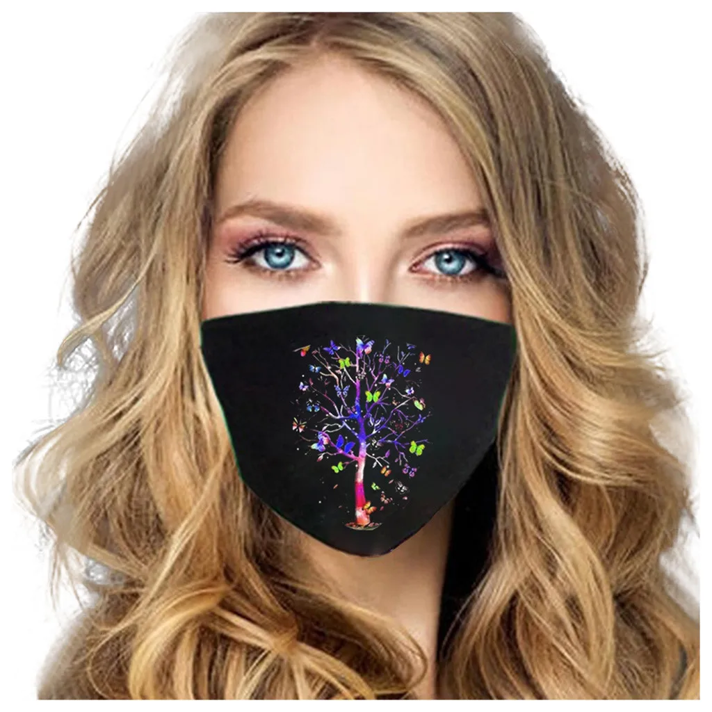 

Mascarillas Dustproof Mouth Mask Women Butterfly Print Dust Sand Exhaust Face Mask Breathable Cycling Mask Protect Mondmasker