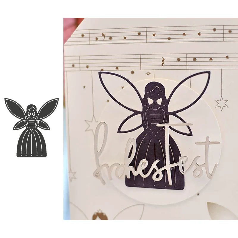 Металлические Вырубные штампы маленькая фея вырезанная форма для скрапбукинга