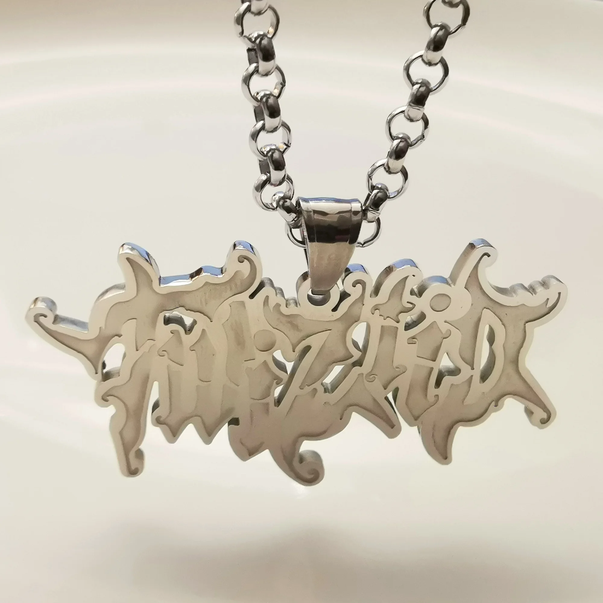 Мужские серебряные подвески Twiztid ICP из нержавеющей стали ожерелье с подвеской 4 мм