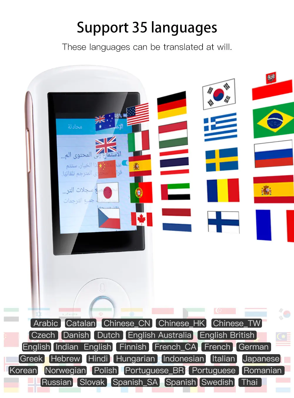 XYCING портативный переводчик в реальном времени мгновенный умный голосовой