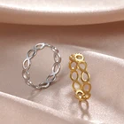 Skyrim золото цвет полые бесконечные кольца для женщин из нержавеющей стали обручальные минималистичные геометрические кольца пара ювелирных изделий оптом