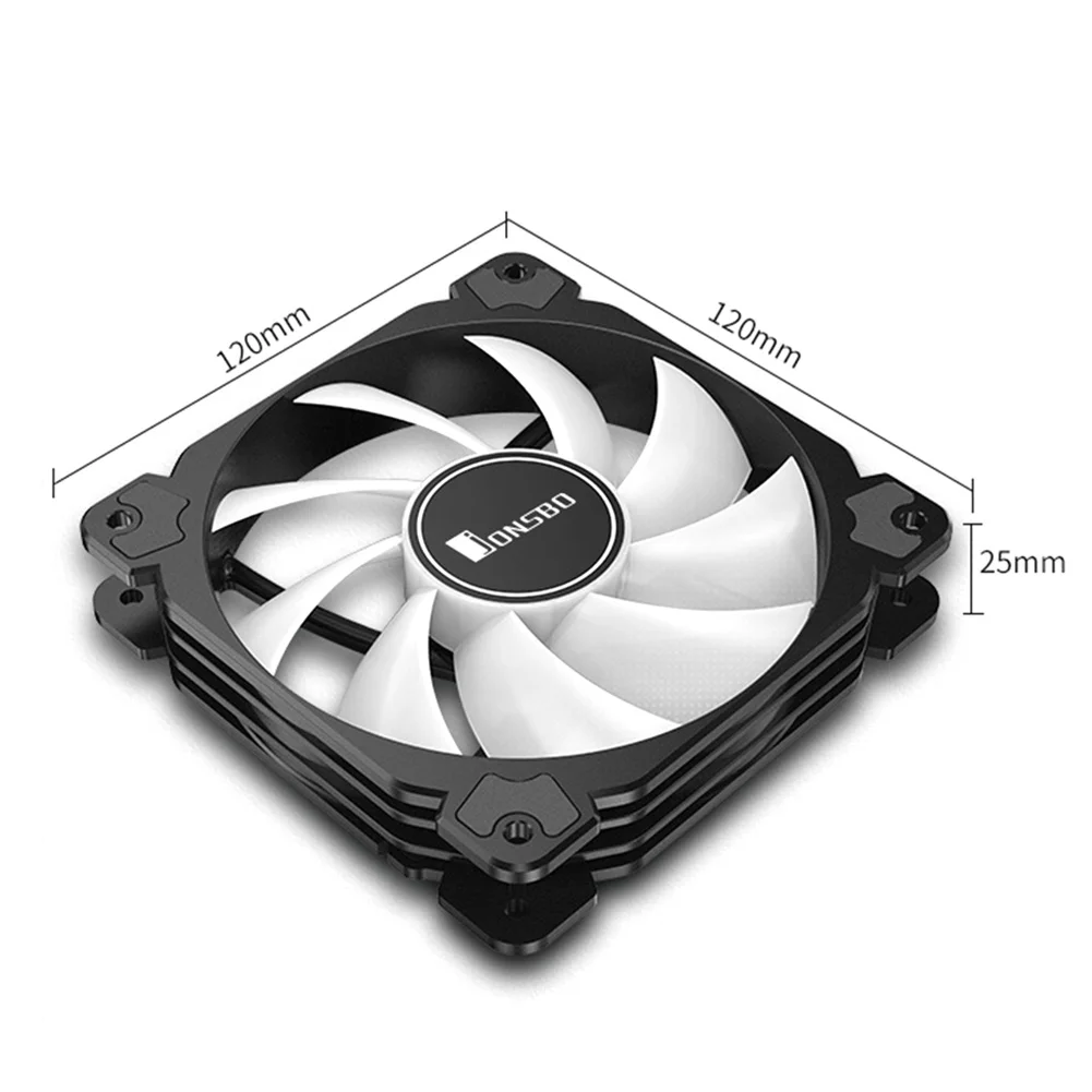 

Jonsbo FR502 12cm Desktop Chassis Lighting luminous Fan 12V 3 Pin+4 Pin Computer PC Case Cooler Radiator
