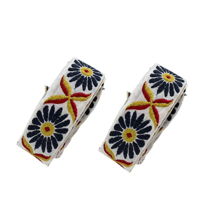 1 ярд 5 см винтажная искусственная Цветочная вышивка кружевная отделка в стиле