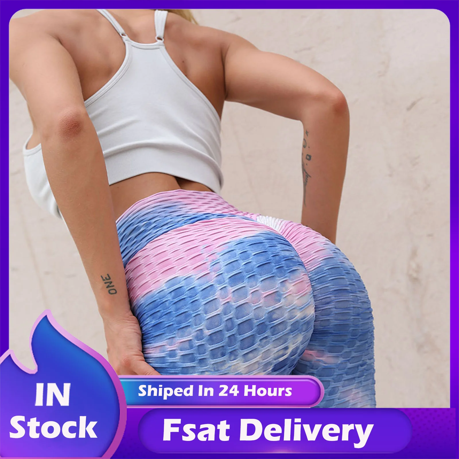 

Leggings For Fitness Ink Yoga Tie-dye Pants Slim And Hip Lifting Exercise Bottom Pants Leggins Mujer Yoga Pants
