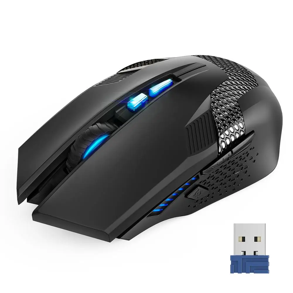Black Wireless Mouse TeckNet RAPTOR, оптическая мышь, 4800 dpi, Беспроводная игровая мышь, 3200 dpi, проводная мышь, компьютерная эргономичная мышь для ПК, ноутбука, рабочего стола - Цвет: Black Wireless Mouse