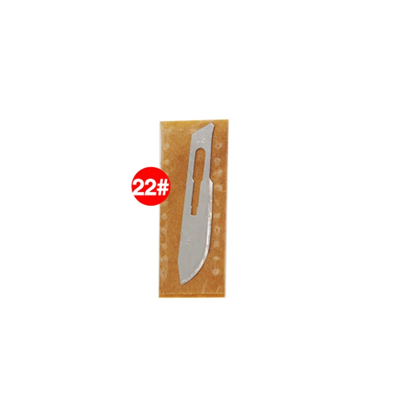 No.22 blade 500 шт. лезвие 10#11#15#20#23#24# хирургические инструменты для ремонта скальпеля нож для одноразового Стерильного/мобильного телефона/красоты/DIY - Цвет: No.22 blade