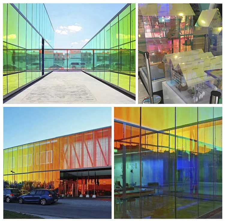 SUNICE Фестиваль Декоративная Солнцезащитная пленка дихроичная Радужная оконная