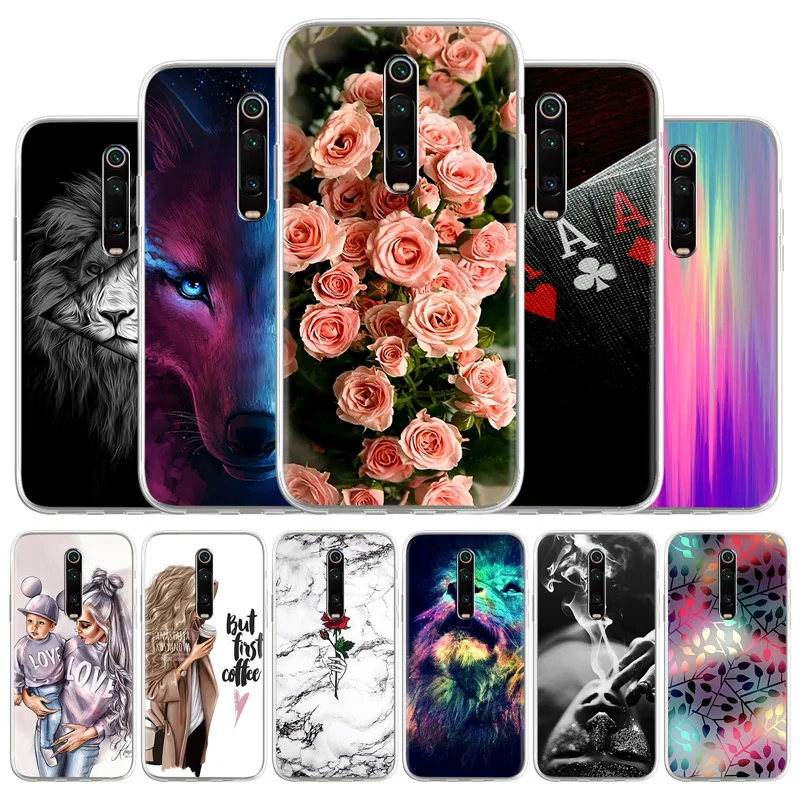 

Soft Silicone Case For Xiaomi Redmi K20 Pro Cases Animal Flower Painted Cover For Xiaomi Redmi K20 M1903F10I 6.39 inch