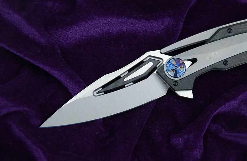 LEMIFSHE custom 0999 Флиппер складной нож m390 сталь CF титановая ручка Открытый Отдых Охота Карманный кухонный инструмент EDC инструмент