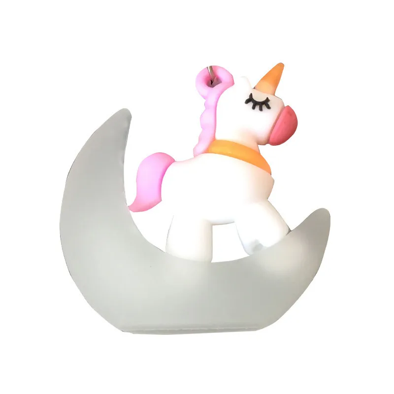 

New Luminous Unicorn Keychain Pendant Silicone Key Chain Small Gifts Ladies Boutique Jewelry Bag Keyring Accessories