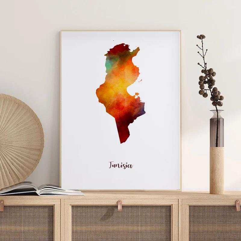 Декор для стен из Туниса Подарочный холст акварельный плакат