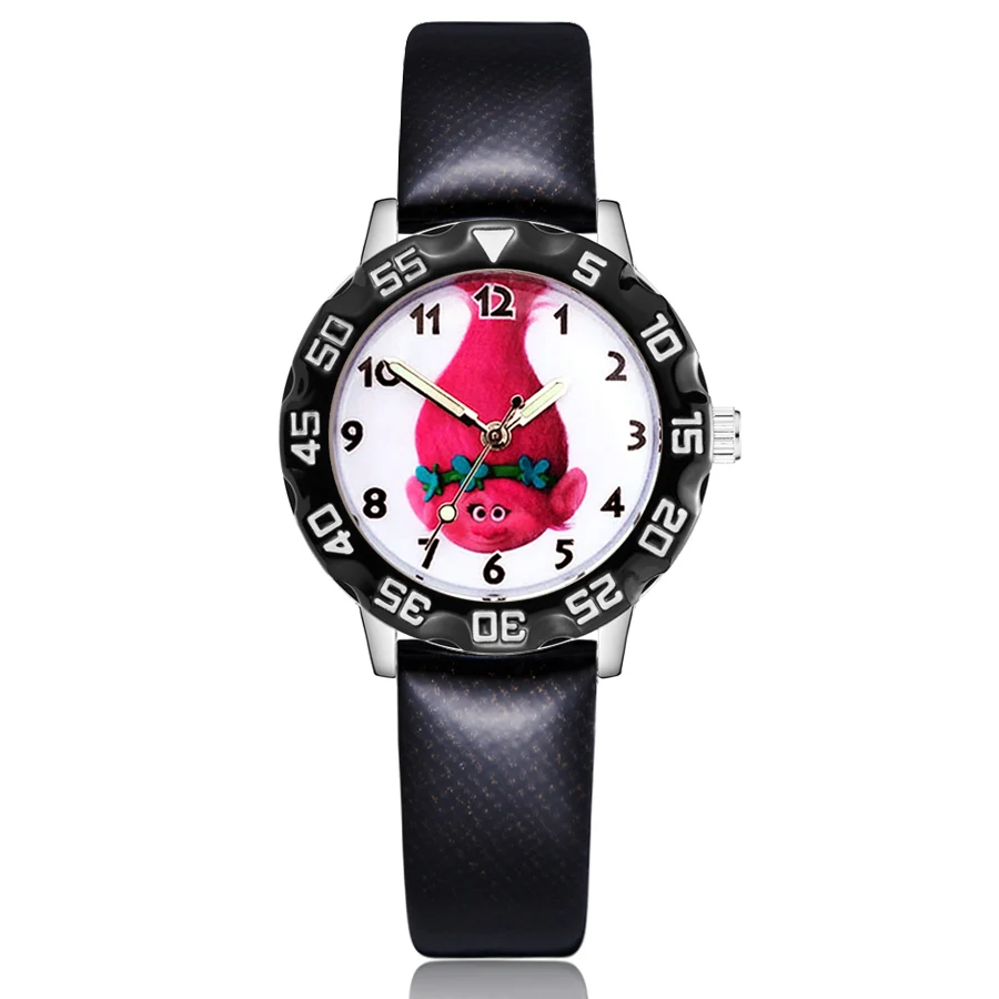 Модные Милые Симпатичные Детские кварцевые наручные часы с кожаным ремешком в