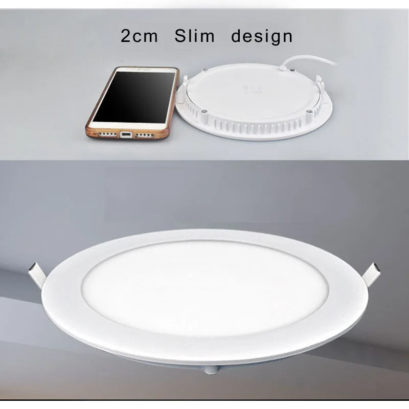 Потолочный светильник алюминиевый светодиодный панельный Круглый квадратный