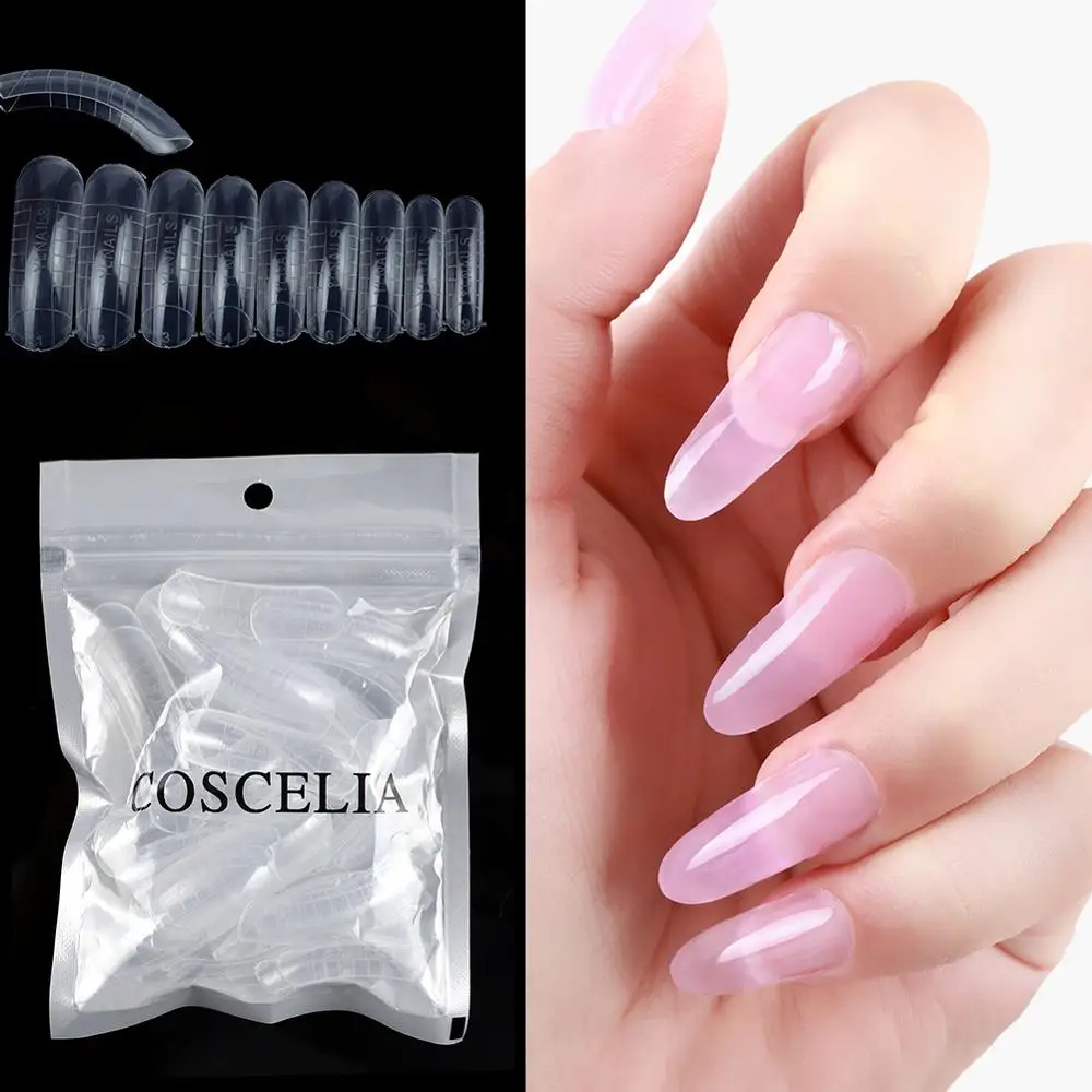 50 шт./компл. быстро строительный гель для ногтей кончики французские прозрачные