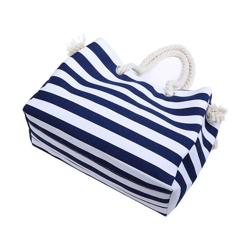 

Special big Stripe shoulder handbags shopping bag beach handbag new fashion canvas bag wild rough twine striped beach bag