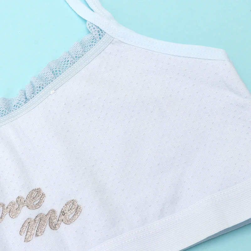 

Girl Underwear Lace Bras Cotton Camisoles Sports Bra Top For Teens Training Bra E06F