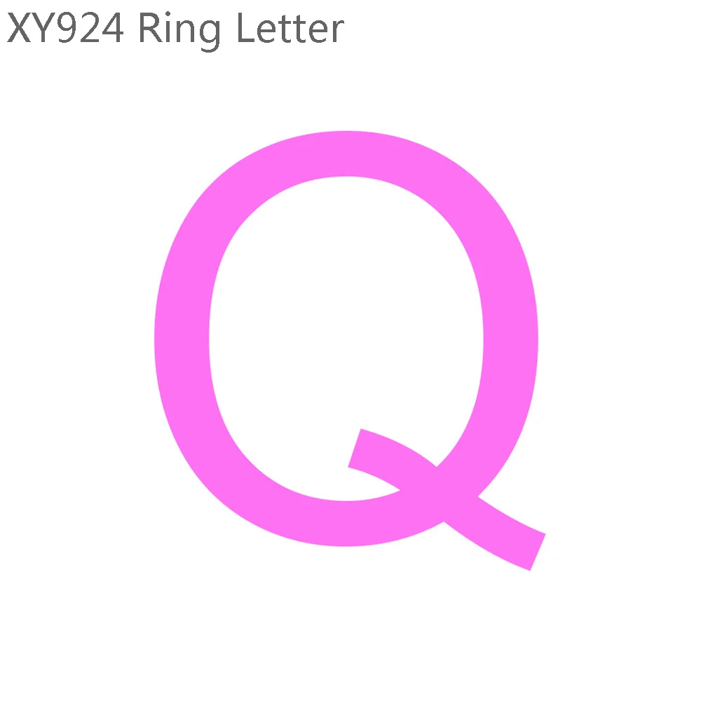 Letter Q Trusta 925 Твердые ювелирные изделия из настоящего стерлингового серебра 26 букв A-Z коктейльное кольцо Размер 5 6 7 девочек Дети Рождественский подарок XY924 - Цвет основного камня: Letter Q