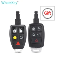 whatskey new replacement smart remote car key case shell for volvo c30 c70 xc90 v70 s60l v50 s40 uncut blade auto accessories