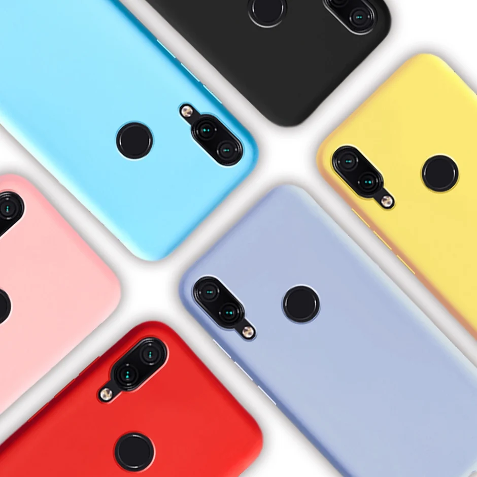 Чехол для Xiaomi Redmi Note 7 мягкий силиконовый чехол карамельного цвета телефона Pro