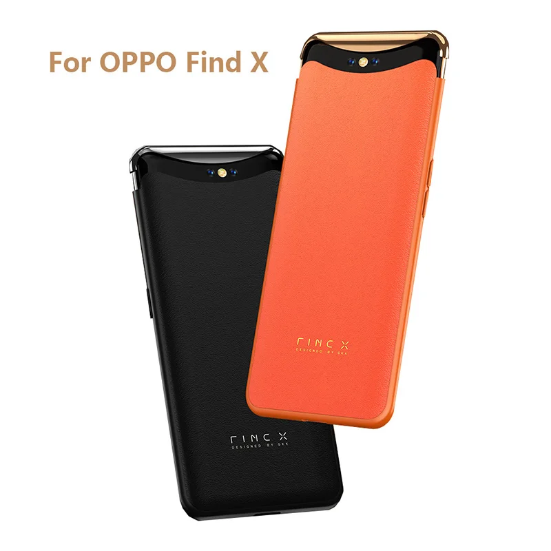 

Genuine Leather Magnetic Lifting Case For OPPO Find X Phone Cover Luxury Fashion Solid Color Shockproof Protective Fitted Fundas