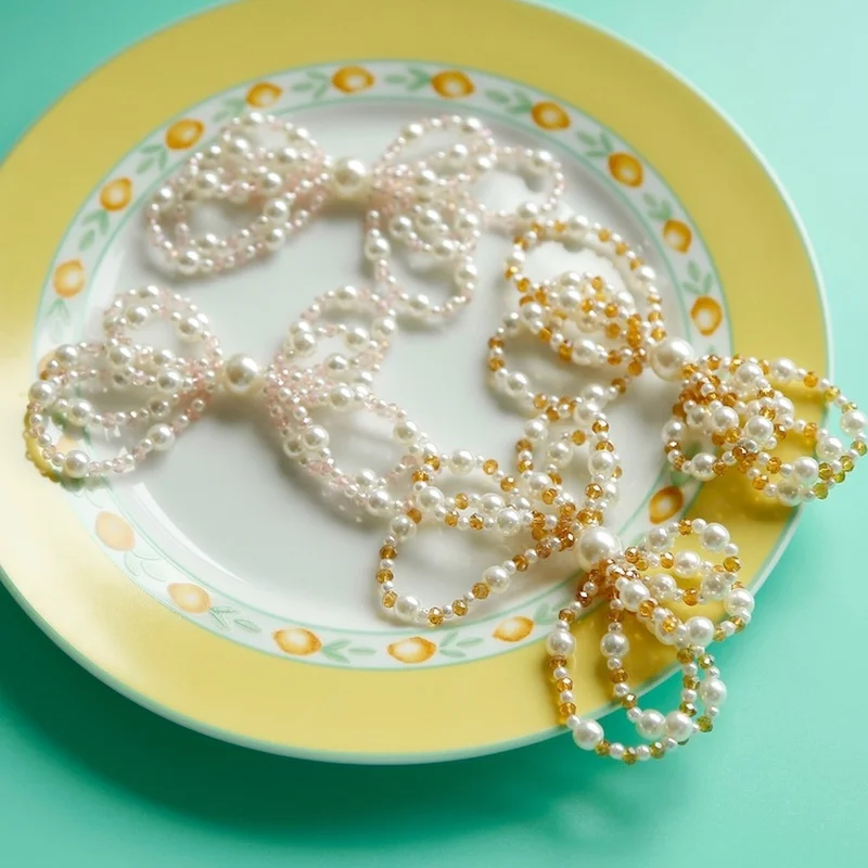 

Большие серьги-банты ручной работы, аксессуары в стиле ретро, изысканная шпилька для волос материалы для рукоделия