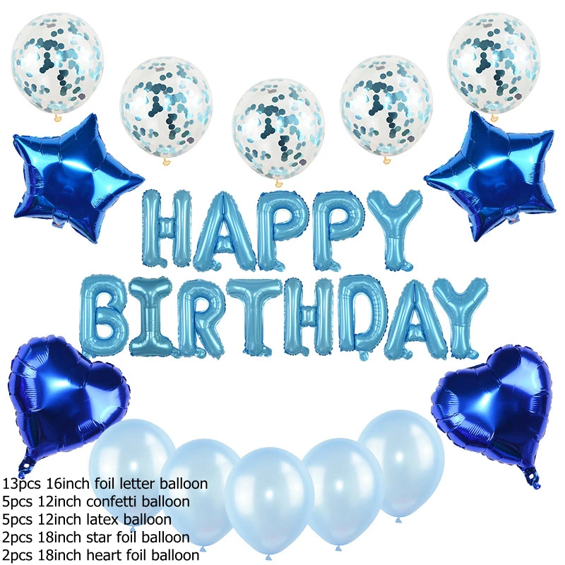 B05 27 шт./компл. Happy birthday Алфавит шар звезда сердце фольги шар для дня рождения Воздушные шары Декорации Детские принадлежности для душа 8 - Цвет: B05